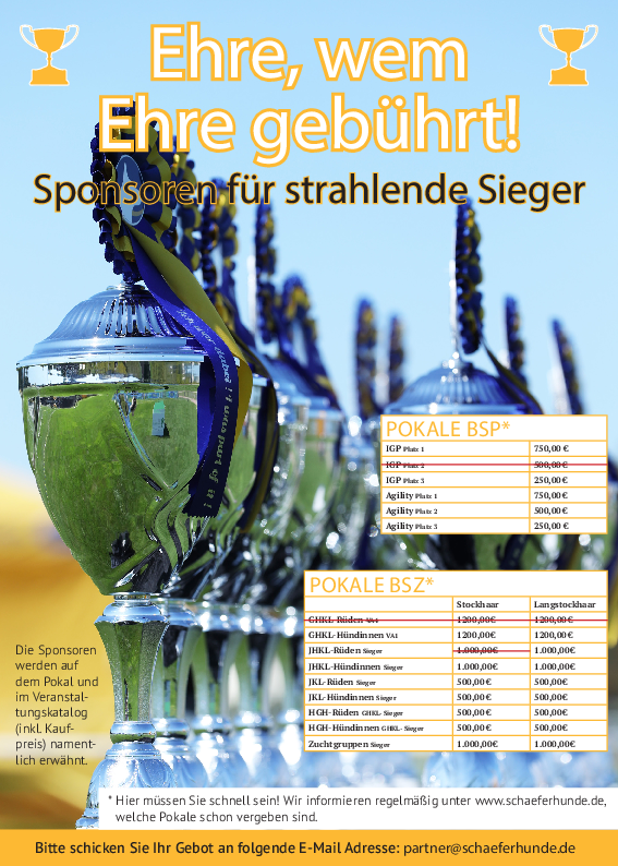 Anzeige Pokalsponsoring